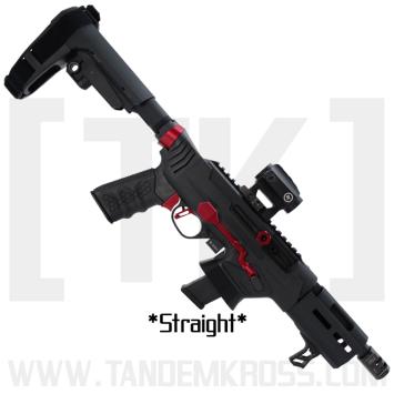 Tandemkross UPRISER Chassis for Ruger PC Carbine Straight Adaptor Red Red Grip No Buttstock