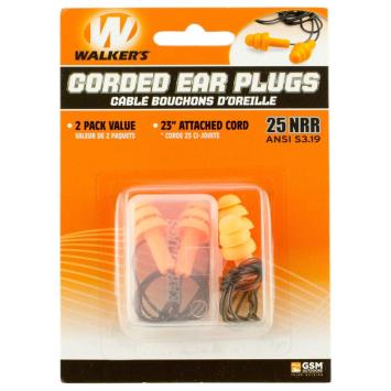 Walker's Silicon Corded Ear Plug 2pk